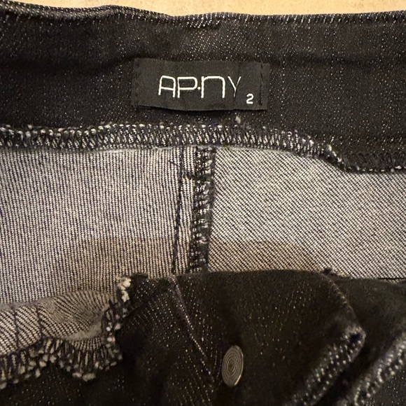 AP.NY Crop Military Jogger Jeans Black Wash Size 2 - Picture 3 of 8